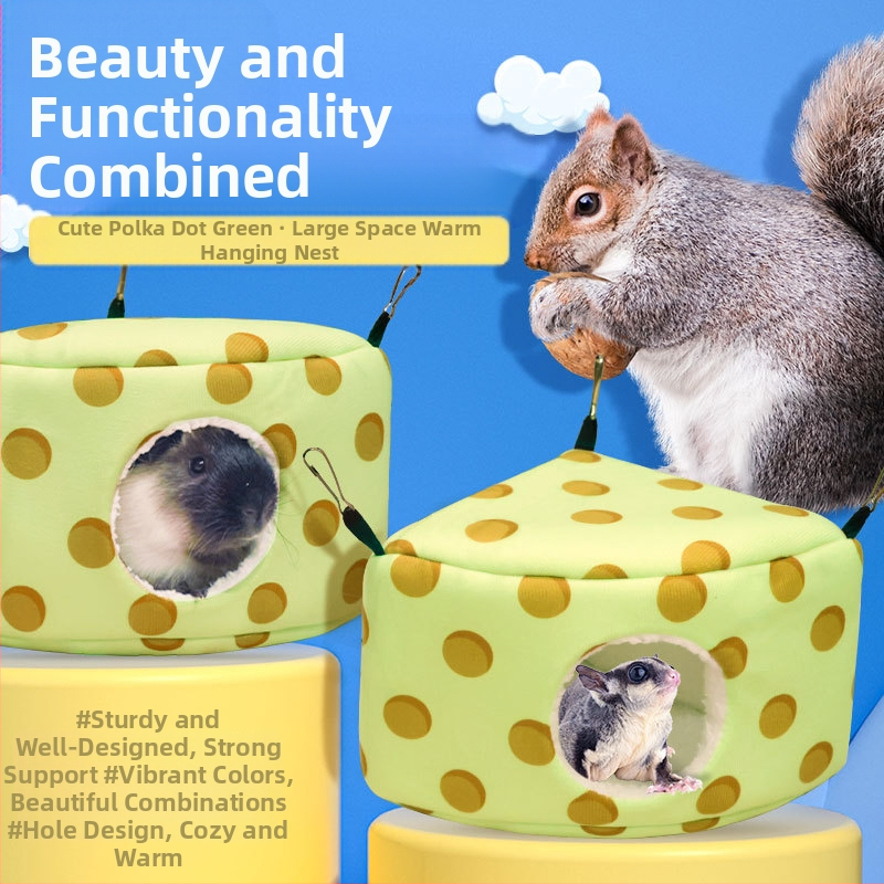 Honeyglider orav hamster väike papagoi puuvillane pesa talvine soe puuvillane pesa ananassi leivapesa kolmnurkne pesa