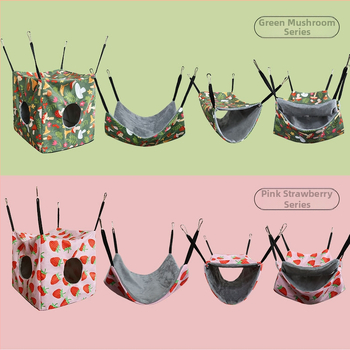 „Amazon“ jūrų kiaulytės guolis, medaus maišelis, šeškas, voverė, burundukas, pavasarinis/vasarinis hamakas, pakabinamas augintinis, keturių dalių rinkinys