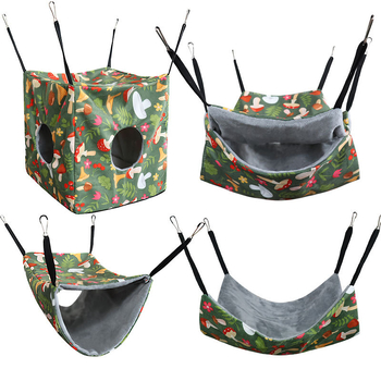 „Amazon“ jūrų kiaulytės guolis, medaus maišelis, šeškas, voverė, burundukas, pavasarinis/vasarinis hamakas, pakabinamas augintinis, keturių dalių rinkinys