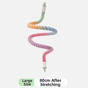 Κρεμαστό σχοινί παπαγάλου, κούνια για πουλιά, διακόσμηση κλουβιού πουλιών, δέρμα τίγρης, παιώνια, σπιράλ αναρρίχησης, βαμβακερό σχοινί Xuan Feng, κρεμαστό παιχνίδι