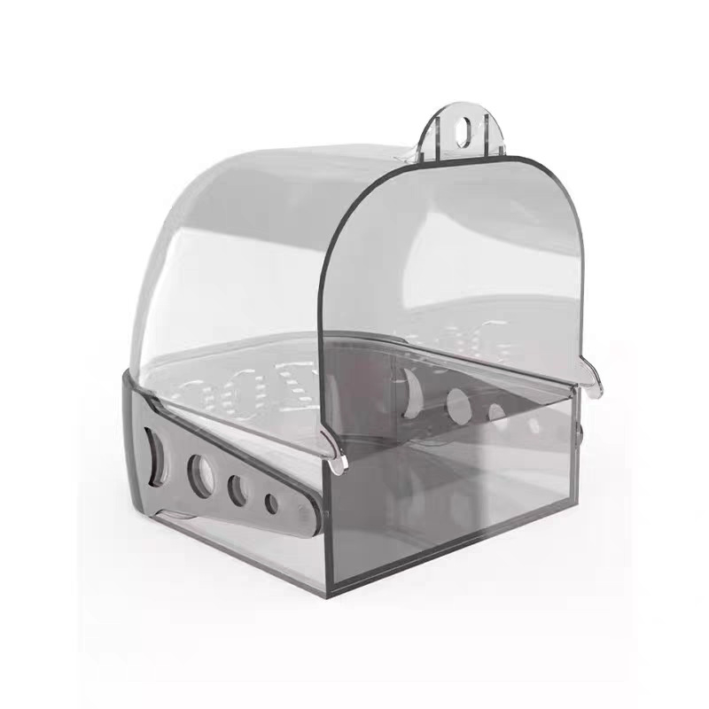 Tangrui papagáj fürdőkád, szökésgátló fürdőkád, tigrisbőr, fekete, főnix, magas, átlátszó, külső, panorámás, madárfürdőszoba