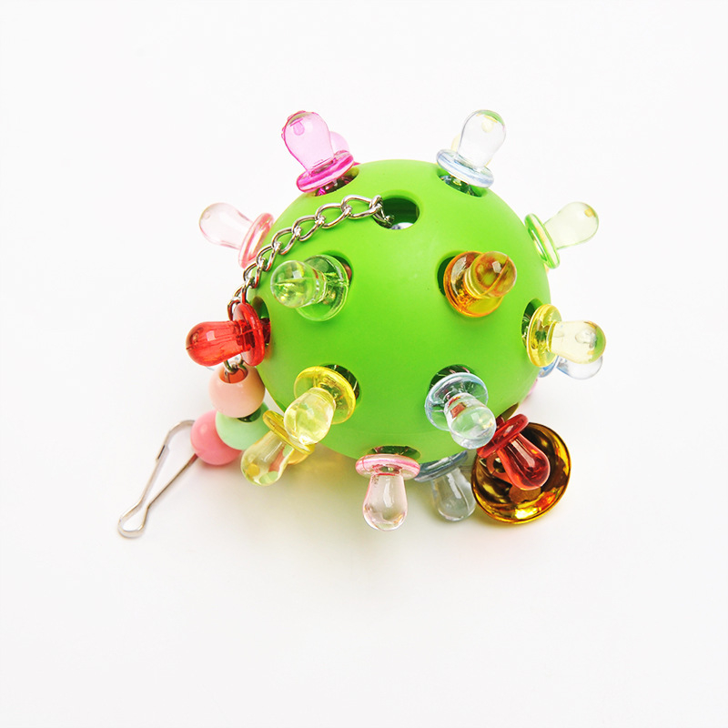 Papagoi noka jahvatav ja näriv mängupall igavuse leevendamiseks ja ventilatsiooniks, närimismänguasi väikestele ja keskmise suurusega papagoidele, intellektuaalne mänguasi, linnupuuri kaunistus