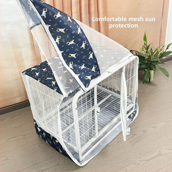 Κάλυμμα κουνουπιέρας για κλουβί σκύλου με τετράγωνο σωλήνα, μεγάλο δίχτυ για κλουβί σκύλου, παγκόσμιο δίχτυ κλουβιού για όλες τις εποχές, αξεσουάρ κλουβιού κατοικίδιων, ανθεκτικό στα κουνούπια