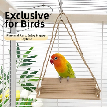 Hua Baishi Παγκάκι Κούνιας για Παπαγάλους, Βάση για Ξεκούραση Πουλιών για την Ανακούφιση από την Πλήξη και την Αυτοϊκανοποίηση, Βάση για Μαύρο Φοίνικα, Δέρμα Τίγρης, Παιώνια, Αξεσουάρ για Κλουβί Πουλιών