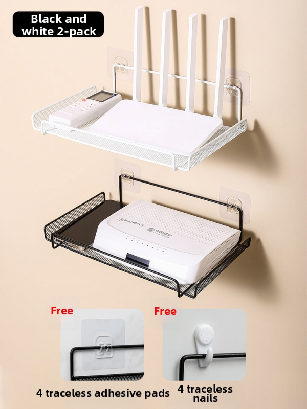 Router elhelyezési állvány TV set-top box tároló állvány fali ütésmentes fali konzol wifi tárolódoboz konzol