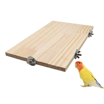 Στάση ετικέτας για παπαγάλους και χάμστερ, μασίφ ξύλινη βάση για κουνέλι Totoro, βάση για δέρμα τίγρης, αξεσουάρ κλουβιών πουλιών Xuanfeng