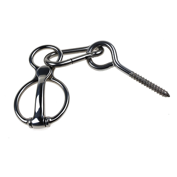 Nerūsējošā tērauda zirga piekabes āķis. Zirga virves lēnas atbrīvošanas ierīce lēni atbrīvo zirga virvi, kad zirgs nokrīt vai ir nobijies.