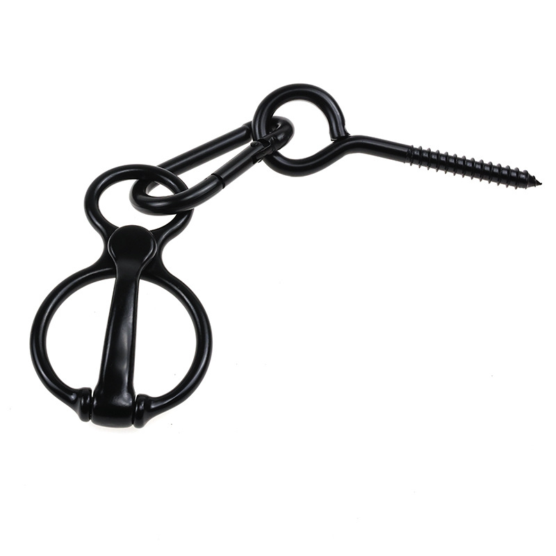 Nerūsējošā tērauda zirga piekabes āķis. Zirga virves lēnas atbrīvošanas ierīce lēni atbrīvo zirga virvi, kad zirgs nokrīt vai ir nobijies.