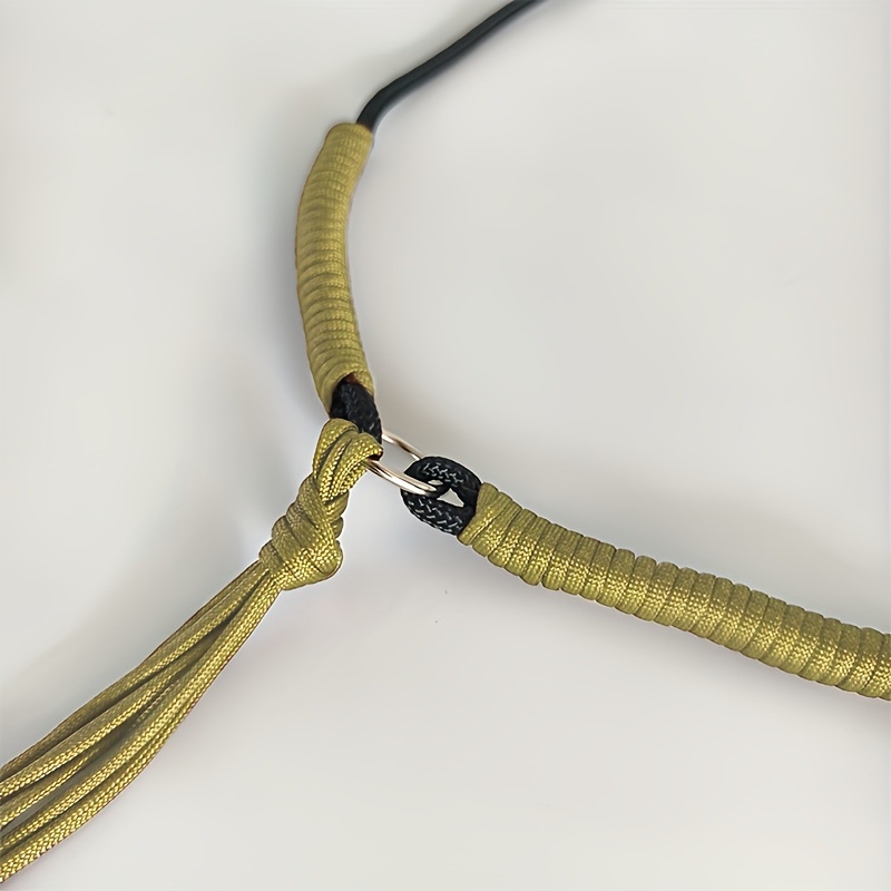 Ръчно тъкан пръстен за врата на кон с пискюл, въже за врата на кон за езда и обучение на коне, юзди за коне, каишка за врата на кон, декоративни аксесоари за врата на коне