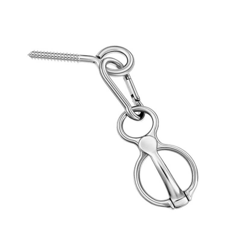 Zirgu šķūņa nerūsējošā tērauda zirgu virves sprādze jāšanas piederumi virves sprādze trīsdaļīga skrūves virves sprādze zirgu virves sprādze