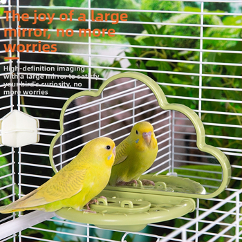 Βάση παιχνιδιού παπαγάλου-πουλιού με καθρέφτη για την ανακούφιση της πλήξης, δέρμα τίγρης, παιωνία, ξουανφένγκ, δάγκωμα, ραβδί πλατφόρμας, βάση κλουβιού πουλιών, παιχνίδι με στύλο