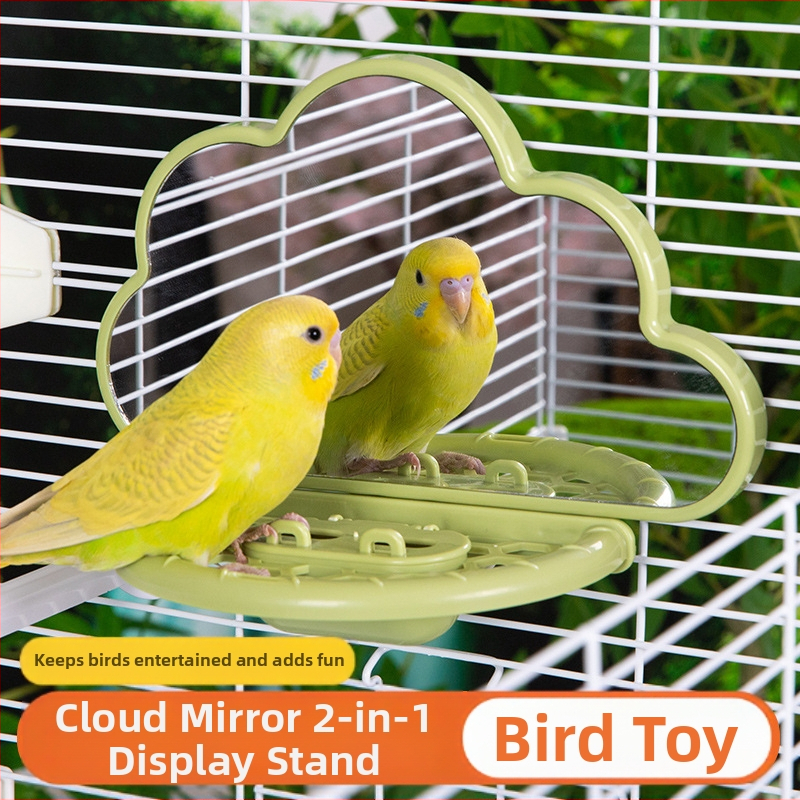 Papagoilindude peegellindude mänguasja alus igavuse leevendamiseks tiigri nahast pojeng xuanfeng hammustuskepi platvorm linnupuuri alus postiga mänguasi