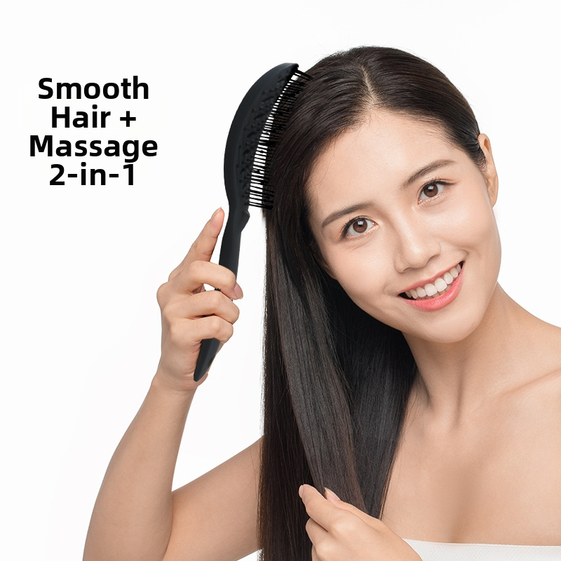 Готов гребен за мъжка прическа от производителя, малък извит гребен, гладка коса, деветредов гребен с широки зъби, фризьорски инструмент, гребен за стилизиране с маслена глава