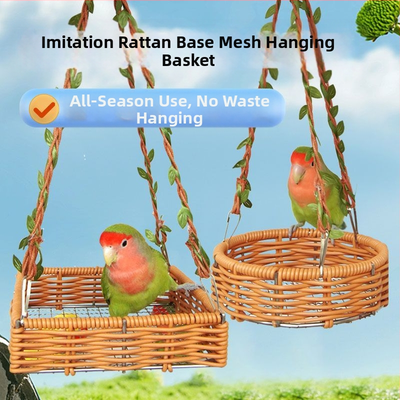 Rotangist linnupesa rippkorv, võrkkiik, riputatav, suvine, hingav, kergesti puhastatav, retro stiilis papagoipesa, magamispesa, otsetarne