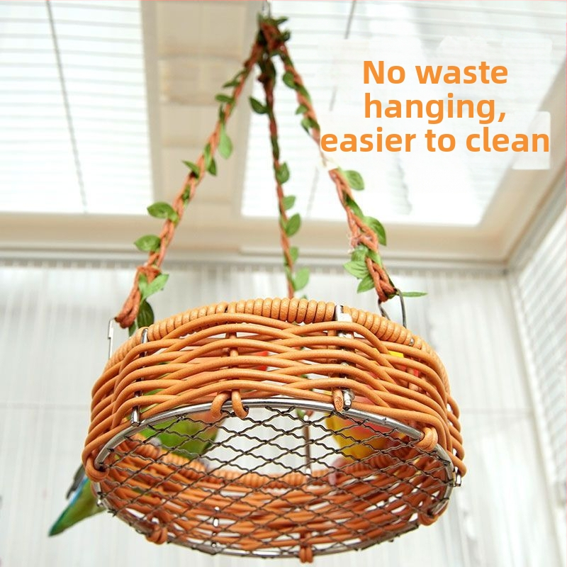 Paukščio lizdo imitacijos hamakas su pakabinamu krepšeliu, vasarinis, kvėpuojantis, lengvai valomas, retro stiliaus papūgos lizdas, miego lizdas, tiesioginis pristatymas