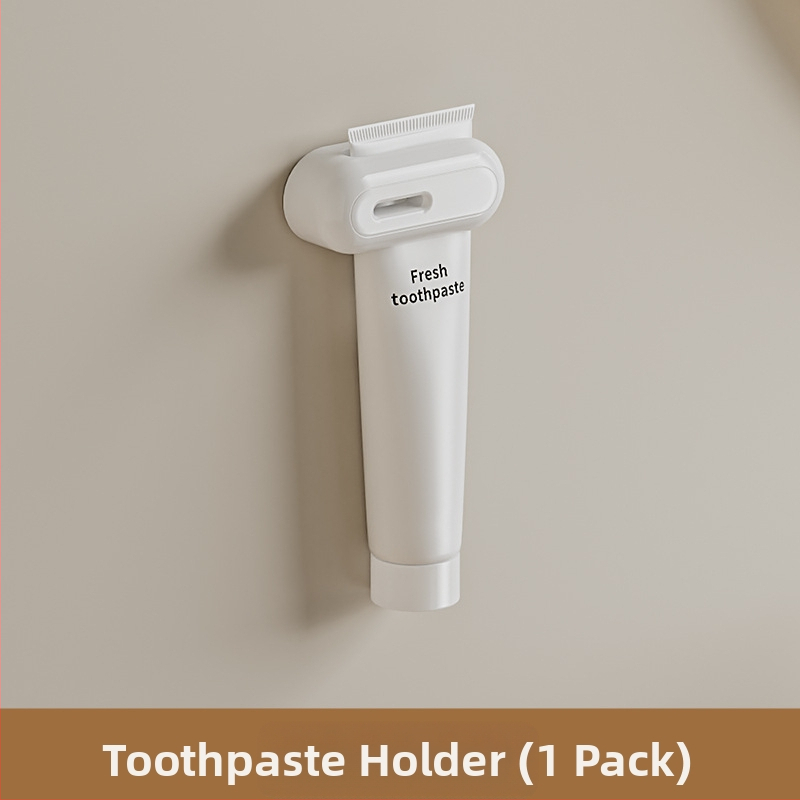 Profesionalus elektrinis dantų šepetėlio laikiklis, neperforuotas tualeto laikymo stovas, dantų pastos laikymo dėžutė, automatinis dantų pastos spaudiklis