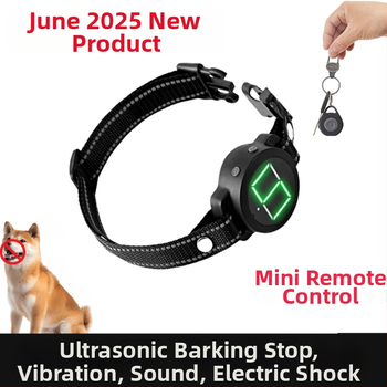 Piiriülene uus toode lemmikloomade haukumisvastane seade koeratreeningseade haukumisvastane kaelarihm automaatne haukumisvastane koer puldiga elektrilöögi vibratsiooniheli
