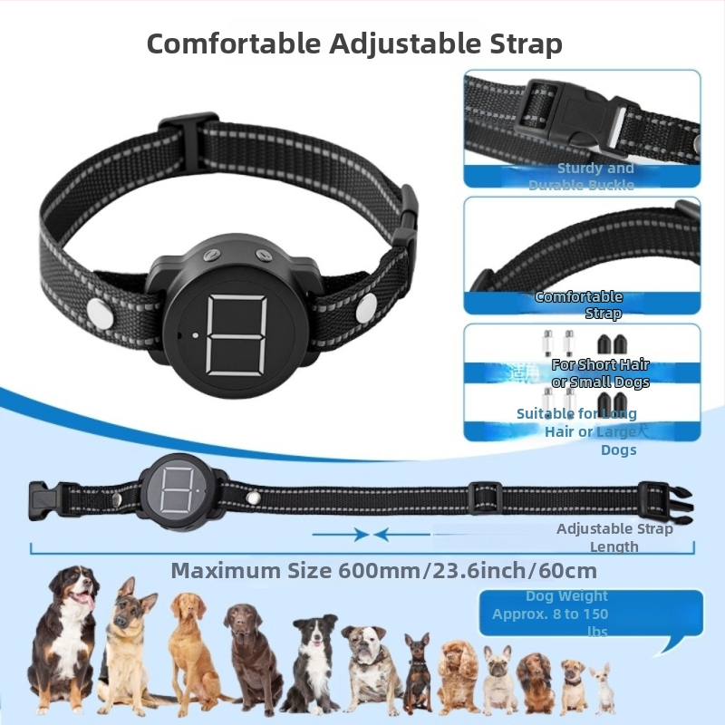 Трансграничен нов продукт Устройство против лай за домашни любимци Устройство за обучение на кучета Противолаещ нашийник Автоматично куче против лай с дистанционно управление Електрически удар Вибрационен звук