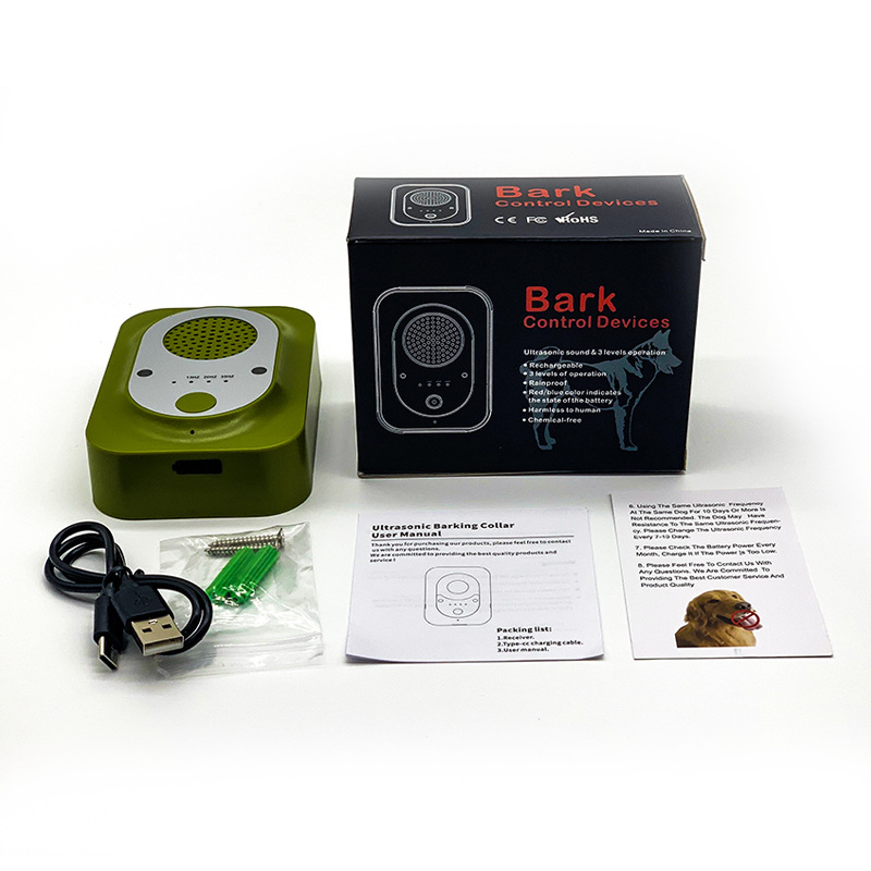 Tarptautiniai naminių gyvūnėlių reikmenys Naujas ultragarsinis lojimo slopinimo įtaisas Lauko šunų atbaidymo įrenginys su triukšmo slopinimu Naminių gyvūnėlių dresuotojas Šunų dresavimo įtaisas