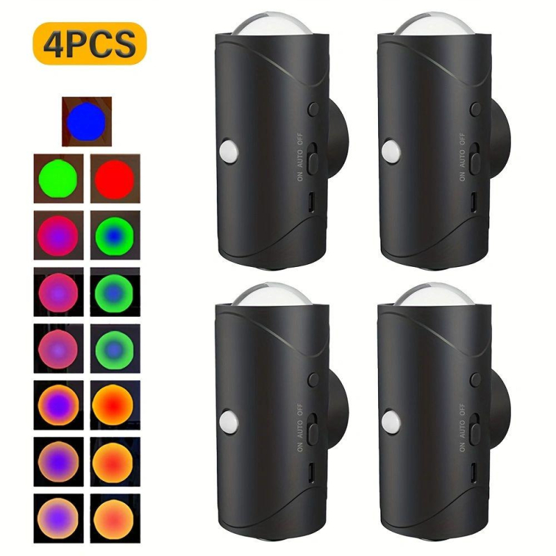 Piiriülesed uued tooted intelligentne juhtimine värviline gradientatmosfääri öövalgus inimkeha induktsioonlamp pikk vastupidavus