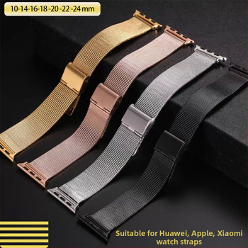 Alkalmas Dw rozsdamentes acél Huawei Gt 5m Lan尼斯 hálós szíj Apple iWatch egy-/dupla csattal 04 vonalas óraszíjhoz
