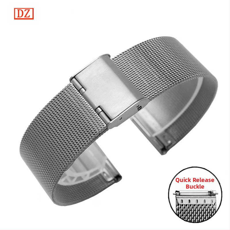 Alkalmas Dw rozsdamentes acél Huawei Gt 5m Lan尼斯 hálós szíj Apple iWatch egy-/dupla csattal 04 vonalas óraszíjhoz