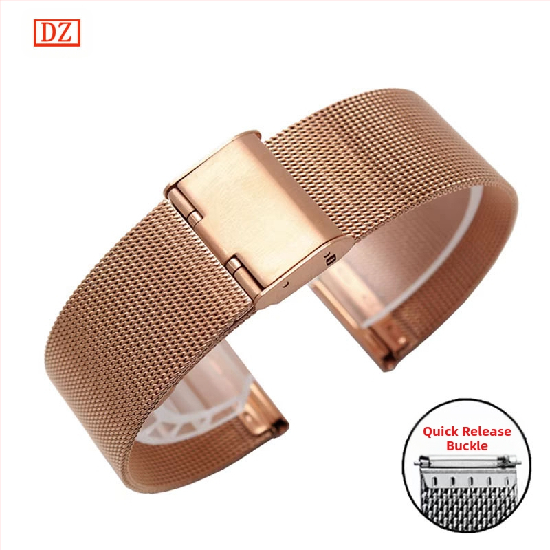 Alkalmas Dw rozsdamentes acél Huawei Gt 5m Lan尼斯 hálós szíj Apple iWatch egy-/dupla csattal 04 vonalas óraszíjhoz