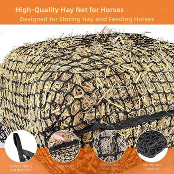 Διασυνοριακό δίχτυ σίτισης για άλογα, κατσίκες, βοοειδή, γαϊδούρια και άλλα ζώα, φορητό δίχτυ σίτισης για αργή τροφή, σε χαμηλές τιμές