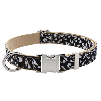 Divatos kutyanyakörv macskanyakörv ötvözetből készült húzókötél ultravékony kisállatnyakörv mély aljú leopárdmintás kutyanyakörv