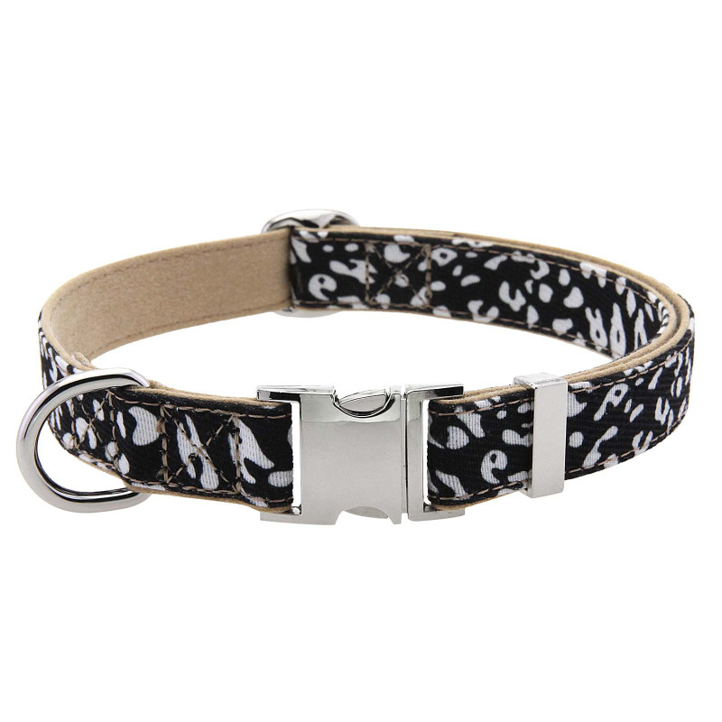 Divatos kutyanyakörv macskanyakörv ötvözetből készült húzókötél ultravékony kisállatnyakörv mély aljú leopárdmintás kutyanyakörv