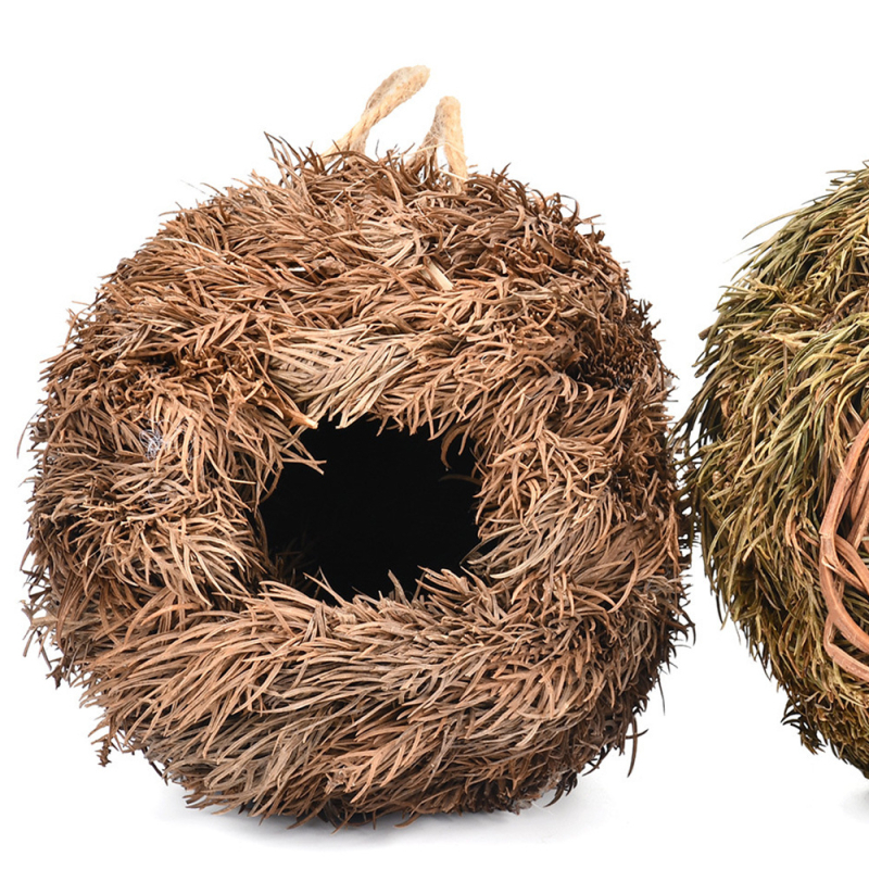 Temu ellátási lánc robbanások különböző kisállat madárfészek kreatív kézzel szőtt madárkalitka kerti dekoráció madárház ökológiai madárház