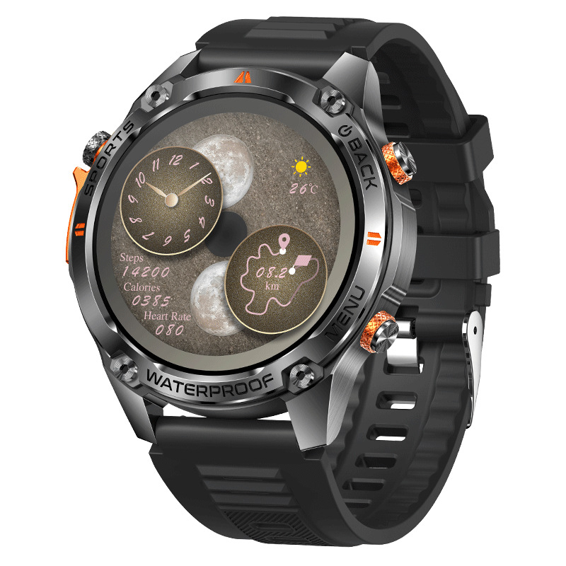 Uus GPS-nutikell kahe ribaga 50 m veekindel välistingimustes kasutatav vastupidav spordikell kõrgusemõõtja baromeeter kompass