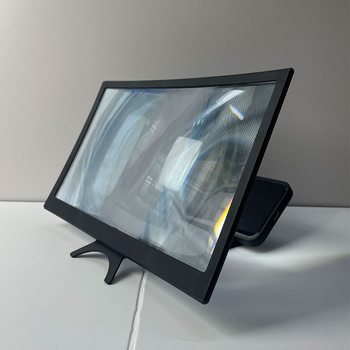 Temu Cross-Border Labeling L6 Извит екранен усилвател 12-инчов мобилен телефон усилвател ултра-прозрачна лупа мързелив държач