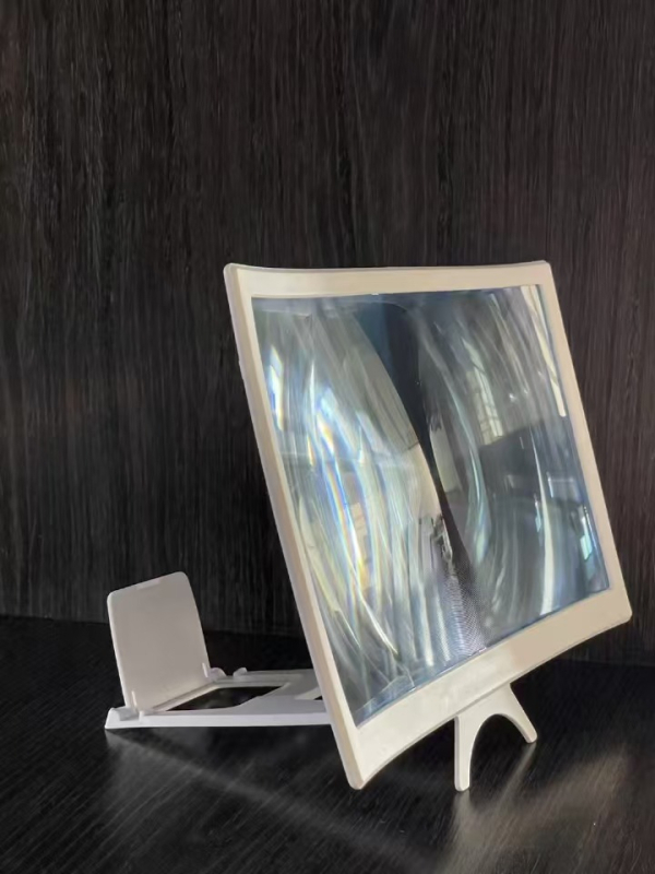 Temu Cross-Border Labeling L6 Извит екранен усилвател 12-инчов мобилен телефон усилвател ултра-прозрачна лупа мързелив държач