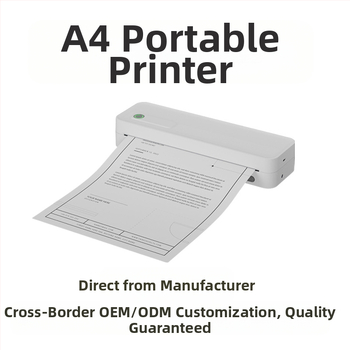 A4-printer koduseks kasutamiseks Väike traadita Bluetooth-kaasaskantav pihuarvuti A4 tindivaba termoprinter koduseks kasutamiseks Ühendatud mobiiltelefoniga