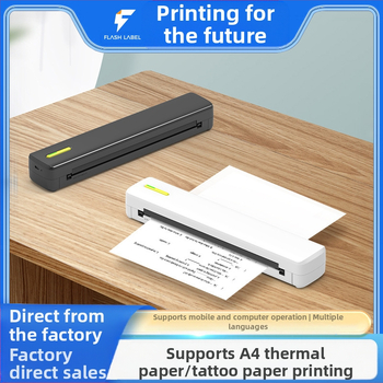 Mini termoprinter traadita ühendusega mobiiltelefoni printimise testpaberi printer Bluetooth-ühendusega tätoveeringuprinter
