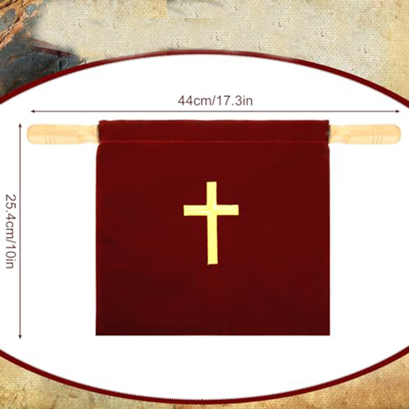 Bažnyčios atsidavimo krepšys, siuvinėtas kryžius, didelis ir vidutinis, mažas dydis, korėjietiškas ir amerikietiškas leidimas, Singapūro leidimas, piniginė su monetomis