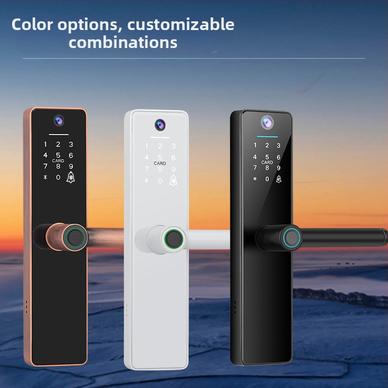 Графити заключване с пръстов отпечатък тип „котешко око“, дистанционно заключване, дървена врата, плъзгане на карта, интелигентно заключване, офис, спалня, трансграничен нов модел, къща под наем