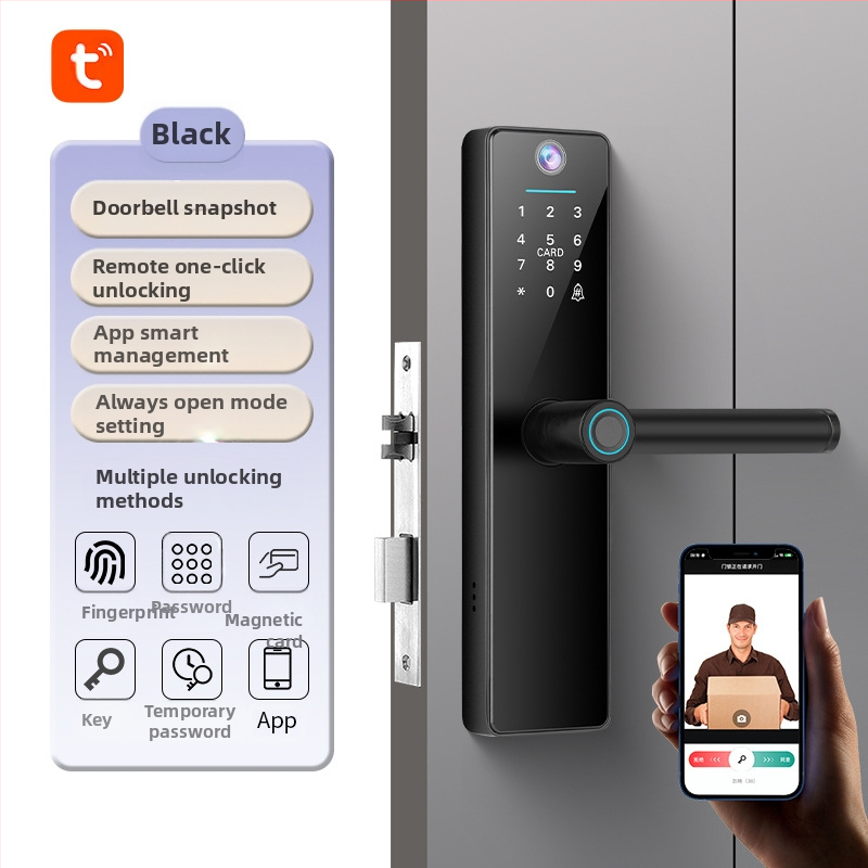 Grafiti kaķa acs pirkstu nospiedumu slēdzene attālinātai istabai koka durvju swipe karte viedā slēdzene biroja guļamistaba pārrobežu jauna modeļa īres māja