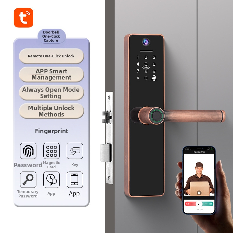 Grafiti kaķa acs pirkstu nospiedumu slēdzene attālinātai istabai koka durvju swipe karte viedā slēdzene biroja guļamistaba pārrobežu jauna modeļa īres māja