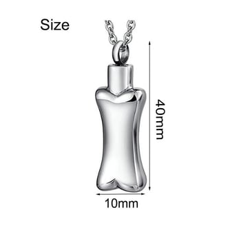 Amazon Νέο Μνημείο Συγγενών Κατοικίδιων Ζώων Χάραξη Οστών με Τρίχες Οστών Τιτανίου Ατσάλι Curn Κολιέ Κηδεία Κρεμαστό