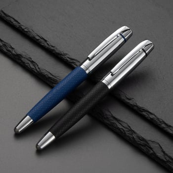 Στυλό από λεπτό δέρμα, μεταλλικό, 26 τεμάχια, με πολλές άκρες, προαιρετικό σάκο μελάνης, με τυπωμένο λογότυπο.