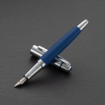 Στυλό από λεπτό δέρμα, μεταλλικό, 26 τεμάχια, με πολλές άκρες, προαιρετικό σάκο μελάνης, με τυπωμένο λογότυπο.