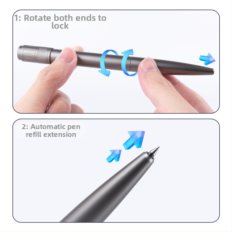 HPO въртяща се дръжка, алуминиева сплав, декомпресия, въртяща се гел писалка, метална, висок клас въртяща се писалка, тежко усещане в ръката, декомпресия, подпис