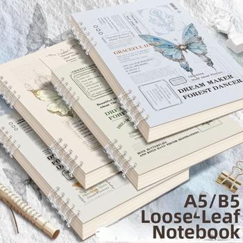 Ära köhi kätt lahtiste lehtedega märkmik lihtne värviline kirjandus ja kunst paksendatud retro õpilasmärkmik kontori horisontaalne märkmik