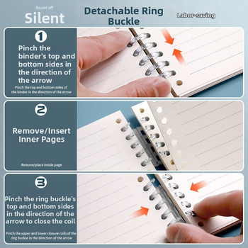 Ära köhi kätt lahtiste lehtedega märkmik lihtne värviline kirjandus ja kunst paksendatud retro õpilasmärkmik kontori horisontaalne märkmik