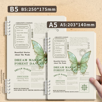 Ära köhi kätt lahtiste lehtedega märkmik lihtne värviline kirjandus ja kunst paksendatud retro õpilasmärkmik kontori horisontaalne märkmik