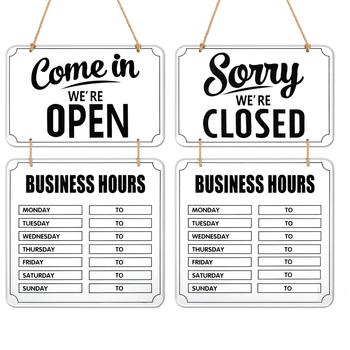 Határokon átnyúló, fa nyitvatartási idő függő táblára, nyitott/zárt táblára, kétoldalas, fa üdvözlő tábla, alkalmas éttermekbe