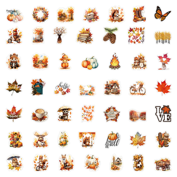50 határokon átnyúló új őszi tájkép graffiti matrica őszi erdő aranyos állatdekoráció mobiltelefon matricák nagykereskedelem