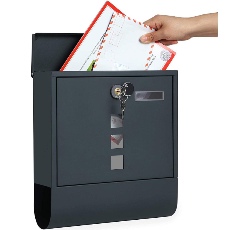 Internetikuulsuste Euroopa ja Ameerika välistingimustes kasutatav seinale kinnitatav lukustatav vaskpostkast vaateaknaga, hõlpsasti paigaldatav hoiukirjade hoidmiseks